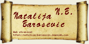Natalija Barošević vizit kartica